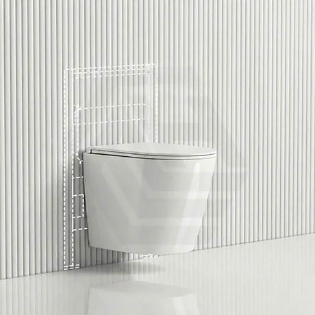 ZARA Rimless Wall Hung Toilet Suite 515x360x350mm - Gloss White