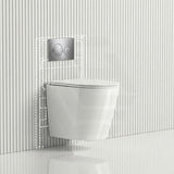 ZARA Rimless Wall Hung Toilet Suite 515x360x350mm - Gloss White