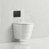 ZARA Rimless Wall Hung Toilet Suite 515x360x350mm - Gloss White