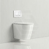 ZARA Rimless Wall Hung Toilet Suite 515x360x350mm - Gloss White