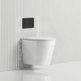 ZARA Rimless Wall Hung Toilet Suite 515x360x350mm - Gloss White