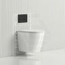 ZARA Rimless Wall Hung Toilet Suite 515x360x350mm - Gloss White