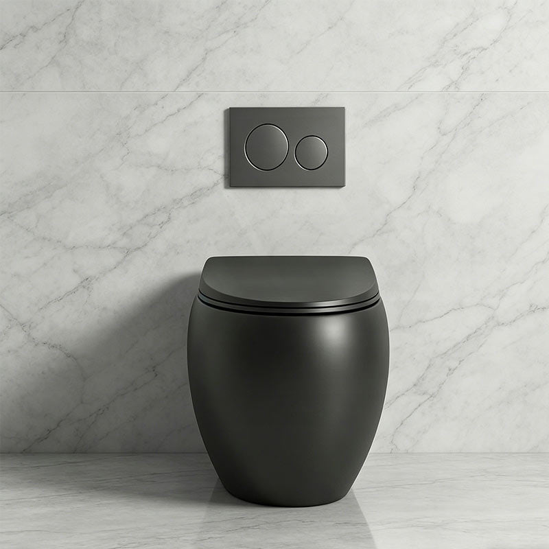 RAK CLOUD Rimless Wall Faced Toilet Pan with Geberit Frameless Inwall Concealed Cistern Sigma8 Push Button - Variant Colour