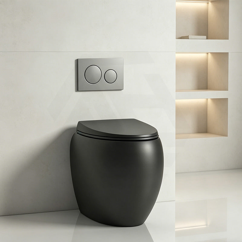RAK CLOUD Rimless Wall Faced Toilet Pan with Geberit Frameless Inwall Concealed Cistern Sigma8 Push Button - Variant Colour