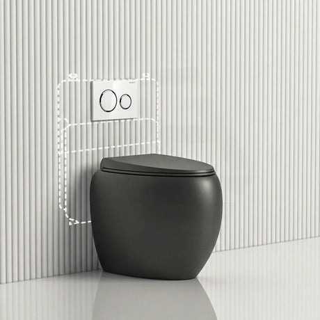 RAK CLOUD Rimless Wall Faced Toilet Pan with Geberit Frameless Inwall Concealed Cistern Sigma8 Push Button - Variant Colour