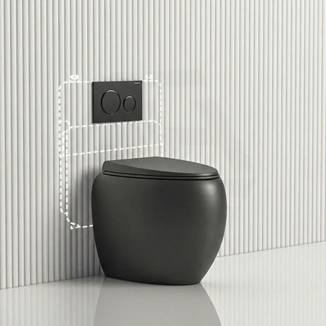 RAK CLOUD Rimless Wall Faced Toilet Pan with Geberit Frameless Inwall Concealed Cistern Sigma8 Push Button - Variant Colour