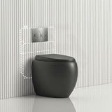 RAK CLOUD Rimless Wall Faced Toilet Pan with Geberit Frameless Inwall Concealed Cistern Sigma8 Push Button - Variant Colour
