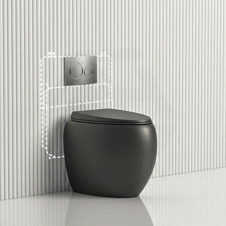RAK CLOUD Rimless Wall Faced Toilet Pan with Geberit Frameless Inwall Concealed Cistern Sigma8 Push Button - Variant Colour