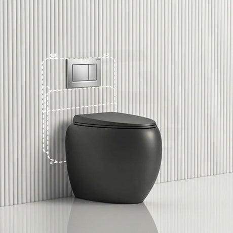RAK CLOUD Rimless Wall Faced Toilet Pan with Geberit Frameless Inwall Concealed Cistern Sigma8 Push Button - Variant Colour