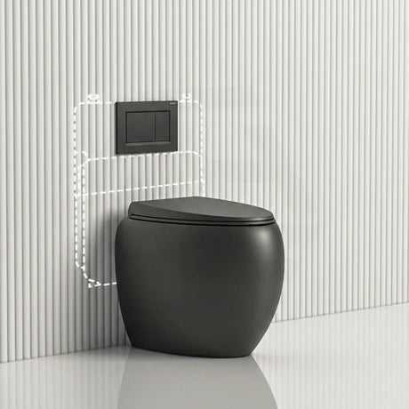 RAK CLOUD Rimless Wall Faced Toilet Pan with Geberit Frameless Inwall Concealed Cistern Sigma8 Push Button - Variant Colour
