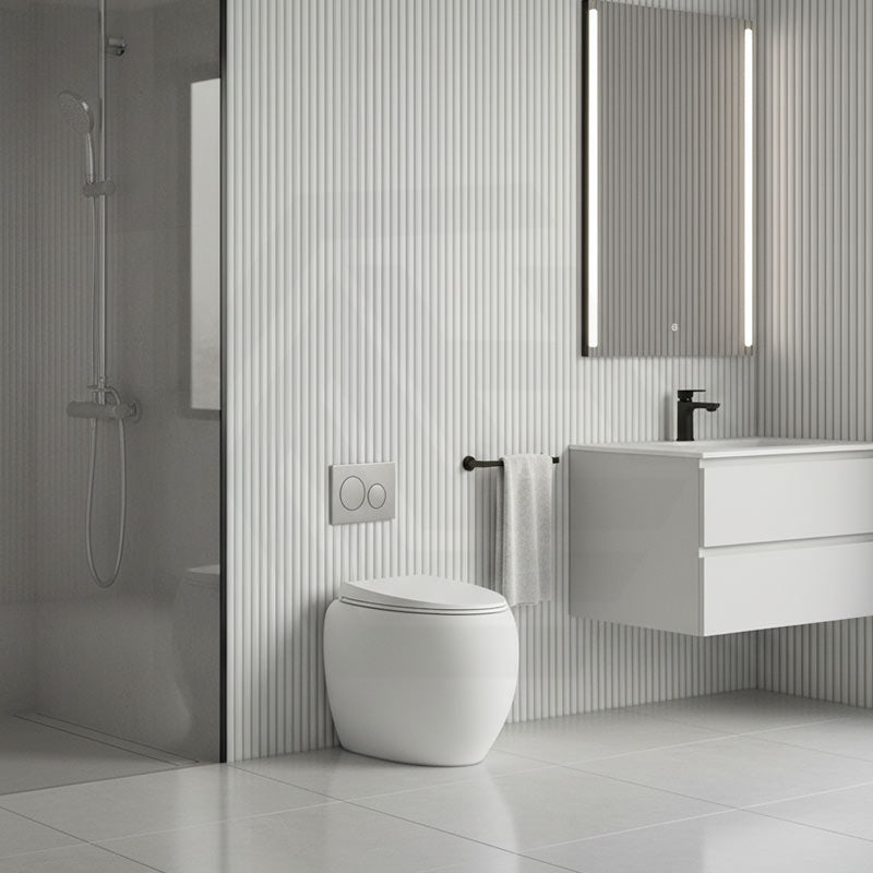 RAK CLOUD Rimless Wall Faced Toilet Pan with Geberit Frameless Inwall Concealed Cistern Sigma8 Push Button - Variant Colour