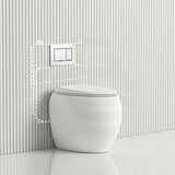 RAK CLOUD Rimless Wall Faced Toilet Pan with Geberit Frameless Inwall Concealed Cistern Sigma8 Push Button - Variant Colour