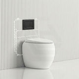 RAK CLOUD Rimless Wall Faced Toilet Pan with Geberit Frameless Inwall Concealed Cistern Sigma8 Push Button - Variant Colour