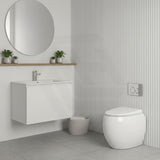 RAK CLOUD Rimless Wall Faced Toilet Pan with Geberit Frameless Inwall Concealed Cistern Sigma8 Push Button - Variant Colour