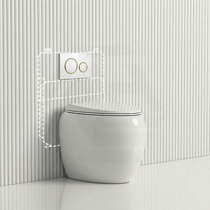 RAK CLOUD Rimless Wall Faced Toilet Pan with Geberit Frameless Inwall Concealed Cistern Sigma8 Push Button - Variant Colour