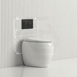 RAK CLOUD Rimless Wall Faced Toilet Pan with Geberit Frameless Inwall Concealed Cistern Sigma8 Push Button - Variant Colour