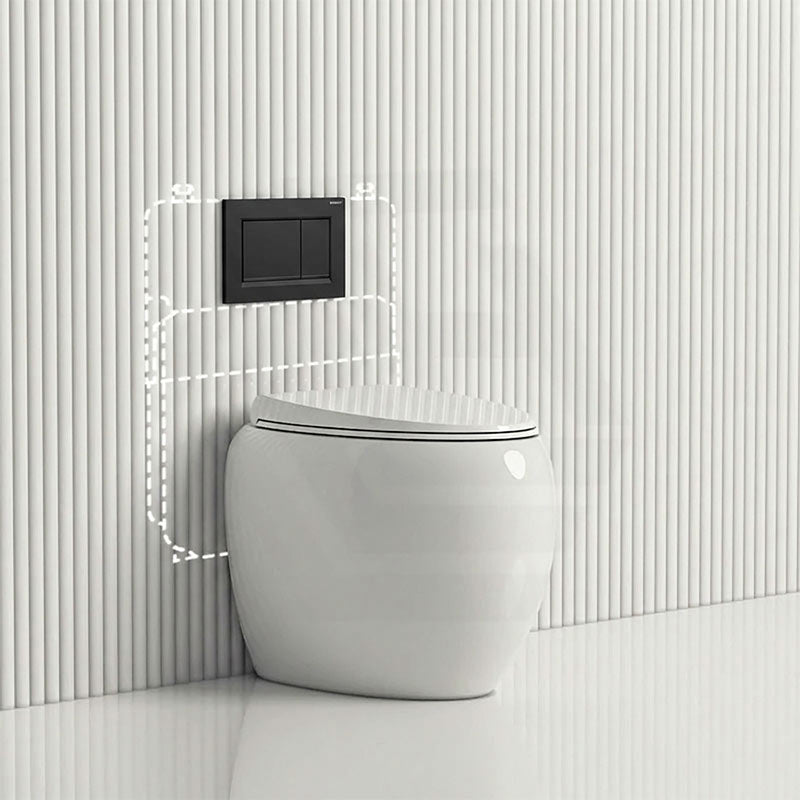RAK CLOUD Rimless Wall Faced Toilet Pan with Geberit Frameless Inwall Concealed Cistern Sigma8 Push Button - Variant Colour