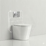Geberit Sigma8 Inwall Cistern with Rimless Tornado Wall Faced Toilet Pan & Push Button 580x360x420mm - Gloss White
