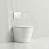 Geberit Sigma8 Inwall Cistern with Rimless Tornado Wall Faced Toilet Pan & Push Button 580x360x420mm - Gloss White