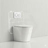 Geberit Sigma8 Inwall Cistern with Rimless Tornado Wall Faced Toilet Pan & Push Button 580x360x420mm - Gloss White