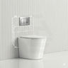 Geberit Sigma8 Inwall Cistern with Rimless Tornado Wall Faced Toilet Pan & Push Button 580x360x420mm - Gloss White