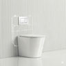 Geberit Sigma8 Inwall Cistern with Rimless Tornado Wall Faced Toilet Pan & Push Button 580x360x420mm - Gloss White