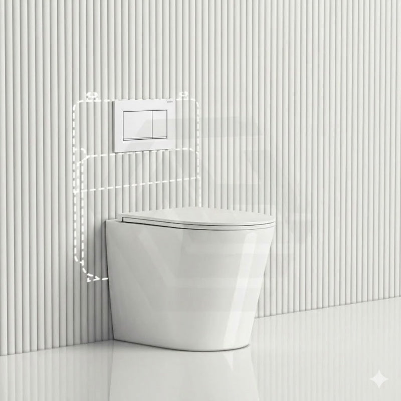 Matt White Plate White Trim Square Button