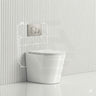 Geberit Sigma8 Inwall Cistern with Rimless Tornado Wall Faced Toilet Pan & Fienza Push Button 580x360x420mm - Gloss White