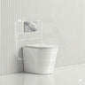 Geberit Sigma8 Inwall Cistern with Rimless Tornado Wall Faced Toilet Pan & Fienza Push Button 580x360x420mm - Gloss White