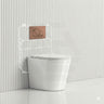 Geberit Sigma8 Inwall Cistern with Rimless Tornado Wall Faced Toilet Pan & Fienza Push Button 580x360x420mm - Gloss White