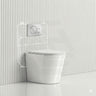 Geberit Sigma8 Inwall Cistern with Rimless Tornado Wall Faced Toilet Pan & Fienza Push Button 580x360x420mm - Gloss White