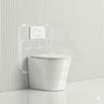 Geberit Sigma8 Inwall Cistern with Rimless Tornado Wall Faced Toilet Pan & Fienza Push Button 580x360x420mm - Gloss White
