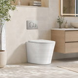 Geberit Sigma8 Inwall Cistern with Rimless Tornado Wall Faced Toilet Pan & Fienza Push Button 580x360x420mm - Gloss White