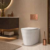 Geberit Sigma8 Inwall Cistern with Rimless Tornado Wall Faced Toilet Pan & Fienza Push Button 580x360x420mm - Gloss White