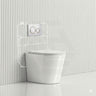 Geberit Sigma8 Inwall Cistern with Rimless Tornado Wall Faced Toilet Pan & Push Button 580x360x420mm - Gloss White