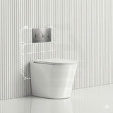 Geberit Sigma8 Inwall Cistern with Rimless Tornado Wall Faced Toilet Pan & Push Button 580x360x420mm - Gloss White