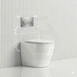 Geberit Sigma8 Inwall Concealed Cistern and Tornado Rimless Wall Faced Toilet Pan with Push Button SET 400x570x360mm
