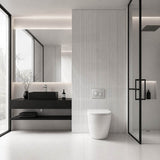 Geberit Sigma8 Inwall Concealed Cistern and Tornado Rimless Wall Faced Toilet Pan with Push Button SET 400x570x360mm