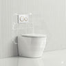 Geberit Sigma8 Inwall Concealed Cistern and Tornado Rimless Wall Faced Toilet Pan with Push Button SET 400x570x360mm