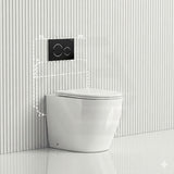 Geberit Sigma8 Inwall Concealed Cistern and Tornado Rimless Wall Faced Toilet Pan with Push Button SET 400x570x360mm