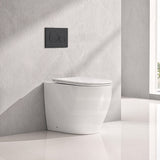Geberit Sigma8 Inwall Concealed Cistern and Tornado Rimless Wall Faced Toilet Pan with Push Button SET 400x570x360mm