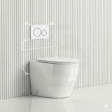 Geberit Sigma8 Inwall Concealed Cistern and Tornado Rimless Wall Faced Toilet Pan with Push Button SET 400x570x360mm