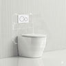 Geberit Sigma8 Inwall Concealed Cistern and Tornado Rimless Wall Faced Toilet Pan with Push Button SET 400x570x360mm
