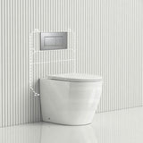 Geberit Sigma8 Inwall Concealed Cistern and Tornado Rimless Wall Faced Toilet Pan with Push Button SET 400x570x360mm