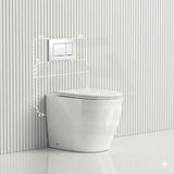 Geberit Sigma8 Inwall Concealed Cistern and Tornado Rimless Wall Faced Toilet Pan with Push Button SET 400x570x360mm
