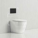 Geberit Sigma8 Inwall Concealed Cistern and Tornado Rimless Wall Faced Toilet Pan with Push Button SET 400x570x360mm
