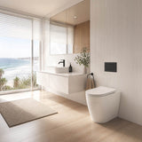 Geberit Sigma8 Inwall Concealed Cistern and Tornado Rimless Wall Faced Toilet Pan with Push Button SET 400x570x360mm