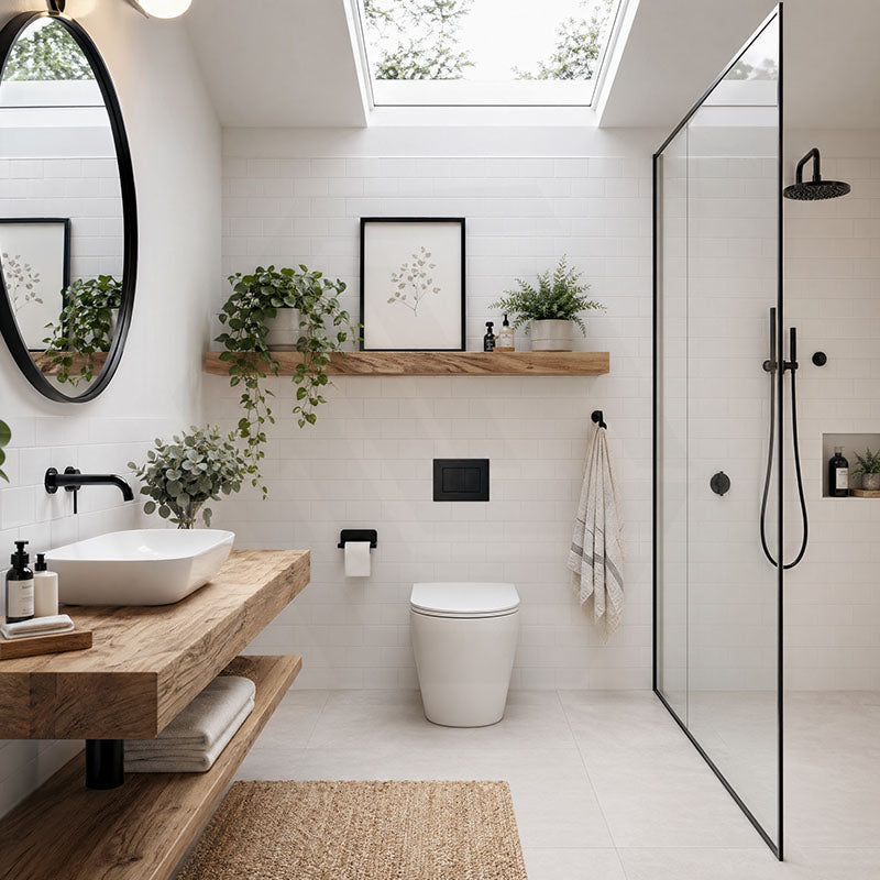 Geberit Sigma8 Inwall Concealed Cistern and Tornado Rimless Wall Faced Toilet Pan with Push Button SET 400x570x360mm