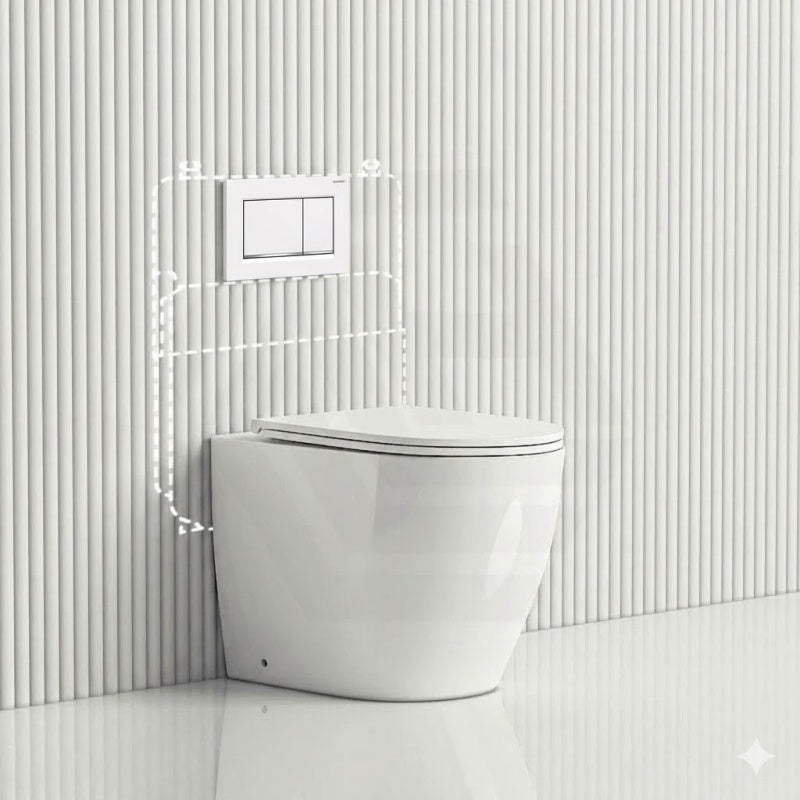 Matt White Plate White Trim Square Button
