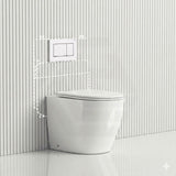 Geberit Sigma8 Inwall Concealed Cistern and Tornado Rimless Wall Faced Toilet Pan with Push Button SET 400x570x360mm